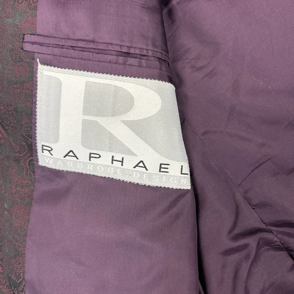 Raphael Wardrobe Design Dinner‎ Jacket Jacquard Paisley 40R Hand Tailored